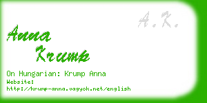 anna krump business card